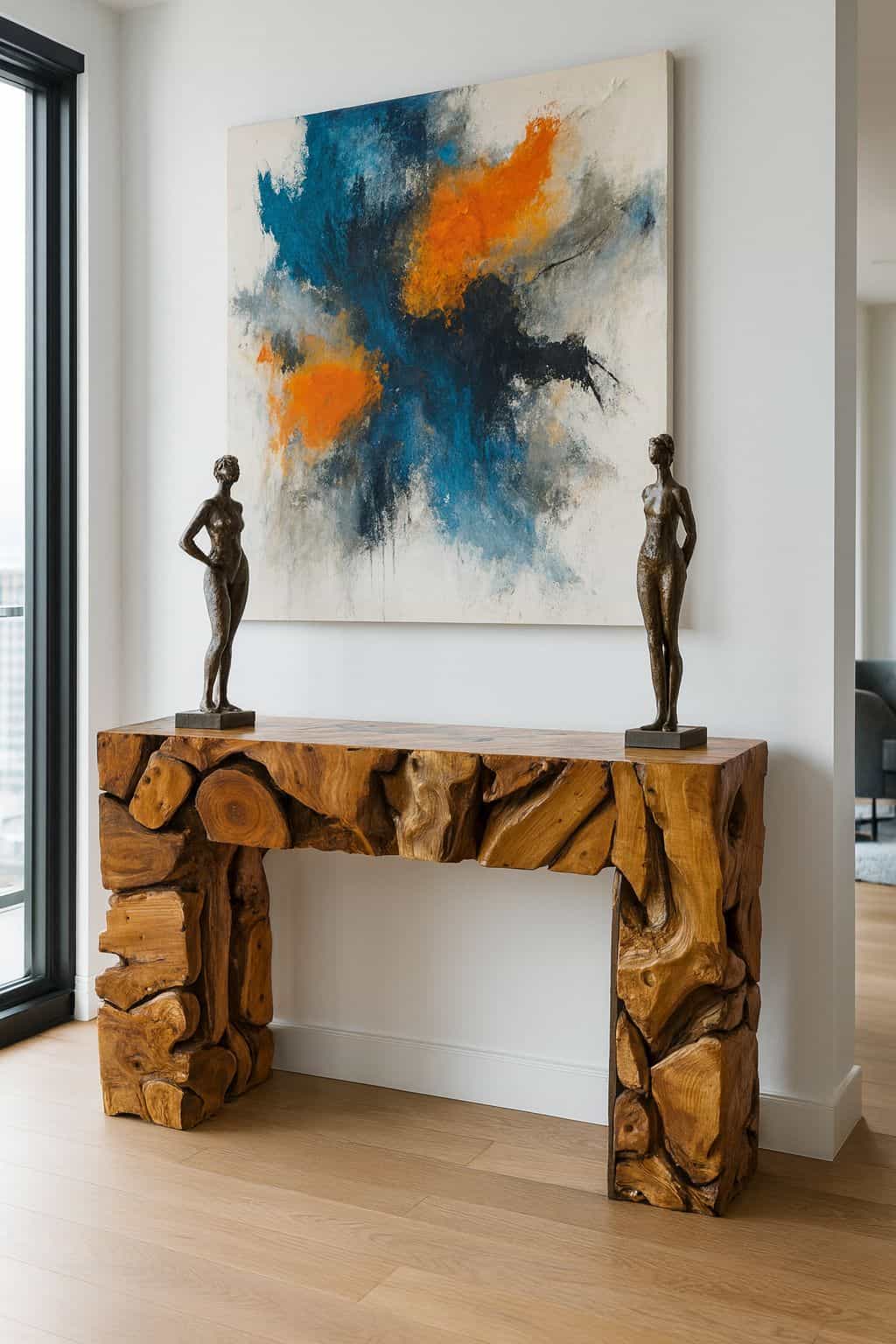 Teak Root Console Tables