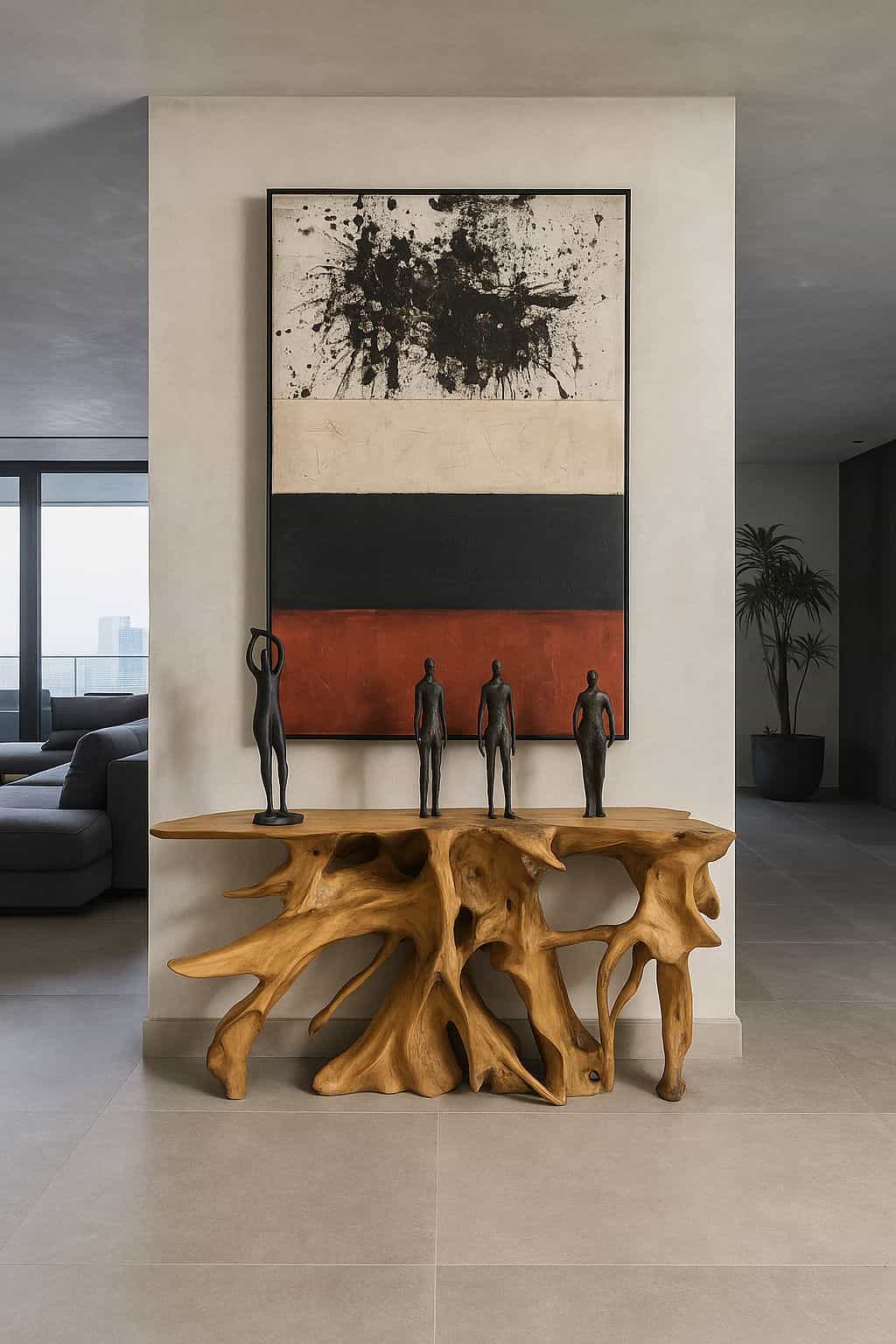 Teak Root Console Tables