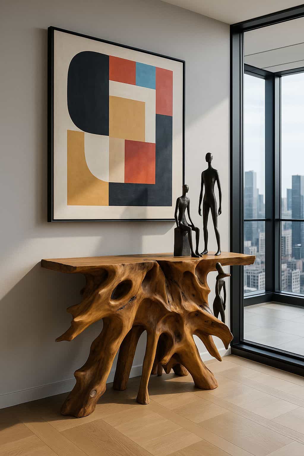 Teak Root Console Tables