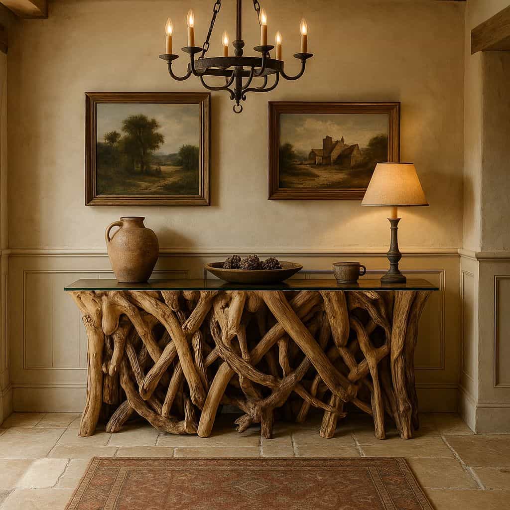 Teak Root Console Tables