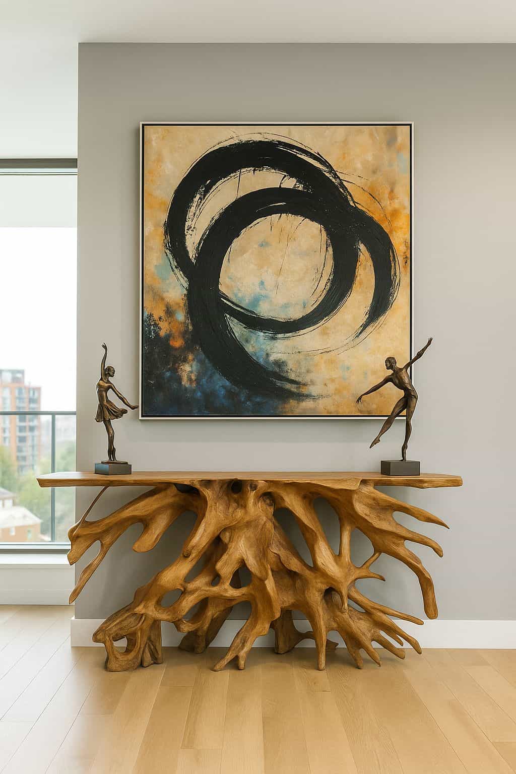 Teak Root Console Tables