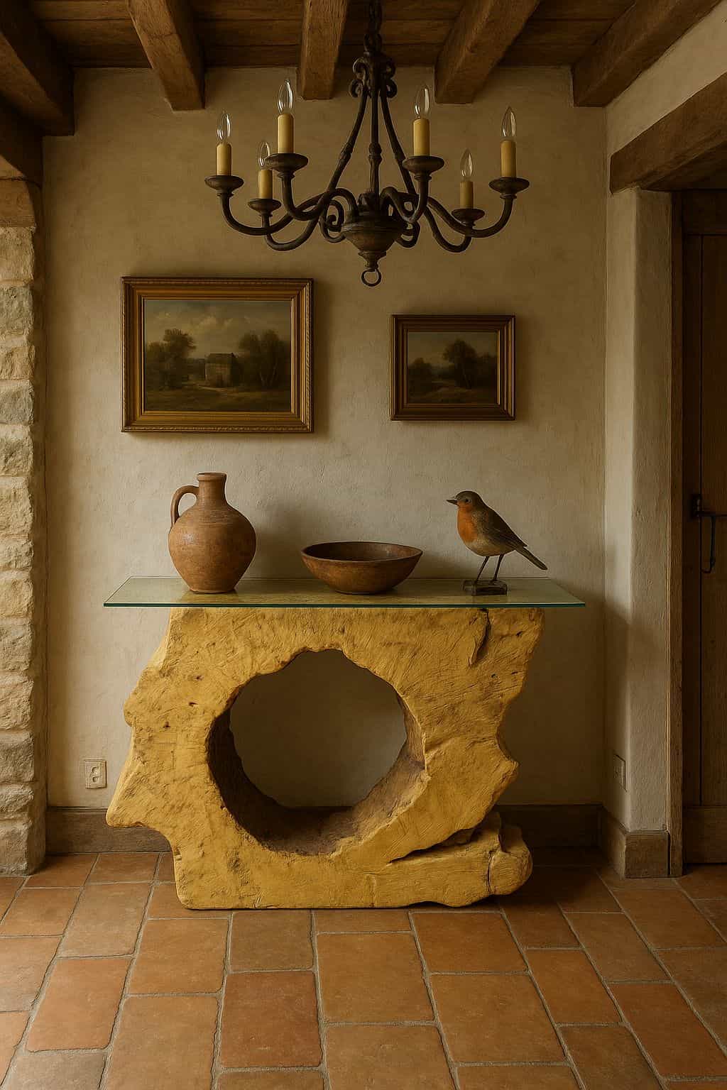 Teak Root Console Tables