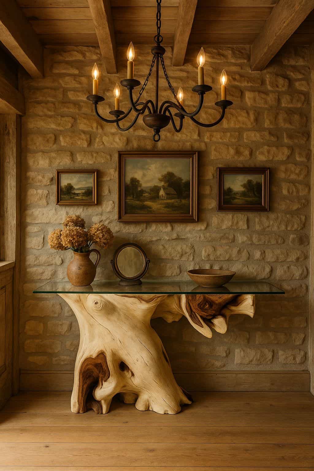 Teak Root Console Tables